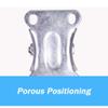 HUJIEAAA Rubber Casters, 4-Pack, Heavy-Duty, Double-Bearing, with Brakes, 200 kg Capacity, 3 in (75 mm), Black view 2