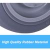 HUJIEAAA Rubber Casters, 4-Pack, Heavy-Duty, Double-Bearing, with Brakes, 200 kg Capacity, 3 in (75 mm), Black view 3