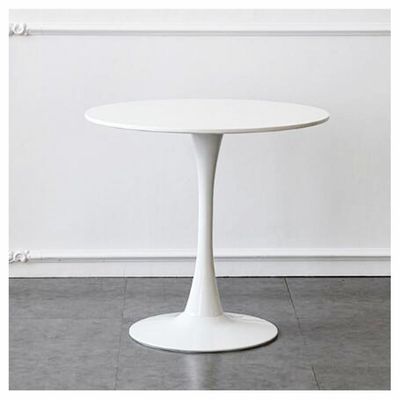 Modern Round MDF Tulip Bistro Dining Table, 90 cm, White