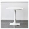 Modern Round MDF Tulip Bistro Dining Table, 90 cm, White view 1