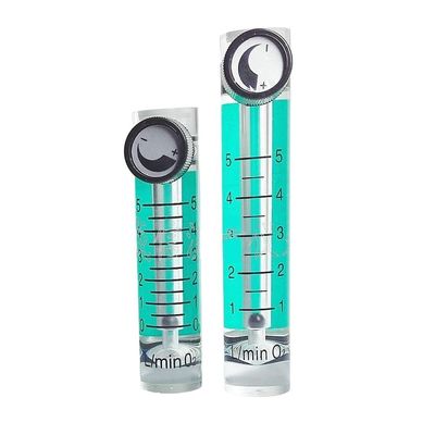 YILTONG LZM-6T O2 Flow Meter Rotameter with Valve, 8 mm Hose Connection (116 mm Length, 1–5 LPM)