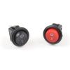 5-Pack KCD1-105 Small Round Boat Rocker Switches, 2-Pin ON/OFF, Red and Black view 1