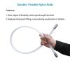 Chimney Brush Rod Set, Dryer Vent Cleaning Set, 1 Nylon Brush Head with 9 Flexible 410 mm Rods, for Fireplace/Dryer Vent/Range Hood (6 Rods, 410 mm) view 2