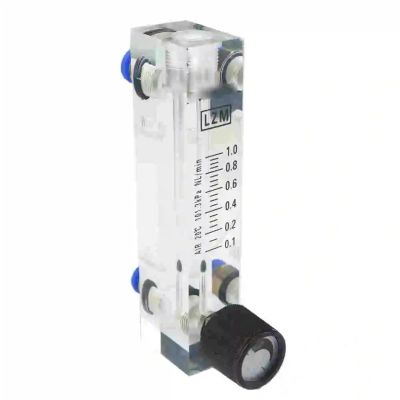 LZT-6T Air/Nitrogen Flowmeter Rotameter, 0.135–6,400 mL/min, for 6/8/10/12 mm Tubes