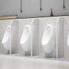 Changhong Glass Urinal Partition, Wall-Mounted, with Stainless Steel Mount, 160 cm, White view 1