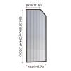 Changhong Glass Urinal Partition, Wall-Mounted, with Stainless Steel Mount, 160 cm, White view 2