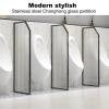 Changhong Glass Urinal Partition, Wall-Mounted, with Stainless Steel Mount, 160 cm, White view 3