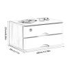 Wooden Desktop Storage Box with Lockable Drawers view 2