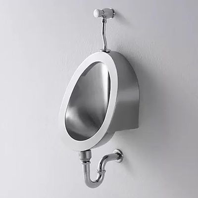 SIMAIT Wall-Mounted Urinal for Men, 304 Stainless Steel, Manual Flush Valve