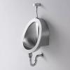 SIMAIT Wall-Mounted Urinal for Men, 304 Stainless Steel, Manual Flush Valve view 1
