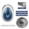 SIMAIT Wall-Mounted Urinal for Men, 304 Stainless Steel, Manual Flush Valve view 3