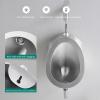 SIMAIT Wall-Mounted Urinal for Men, 304 Stainless Steel, Manual Flush Valve view 4