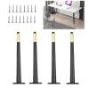AGHXYSQ 4-Pack 28-Inch Black and Gold Metal Table Legs view 1