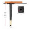 AGHXYSQ 4-Pack 28-Inch Black and Gold Metal Table Legs view 2
