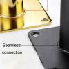 AGHXYSQ 4-Pack 28-Inch Black and Gold Metal Table Legs view 3