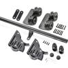 YUSAJJ Black Hardware Kit for Rolling Library Ladders, 23 ft/700 cm Rail Kit (Ladder Not Included) view 1