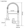 Single-Handle Pull-Down Spring Kitchen Faucet, Matte Black, Hot and Cold, 360° Swivel view 3