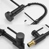 Single-Handle Pull-Down Spring Kitchen Faucet, Matte Black, Hot and Cold, 360° Swivel view 4