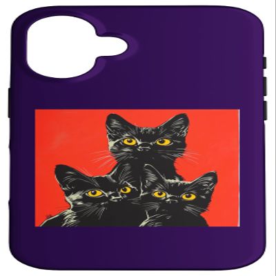 iPhone 16 7 Case – Pop Art Cat