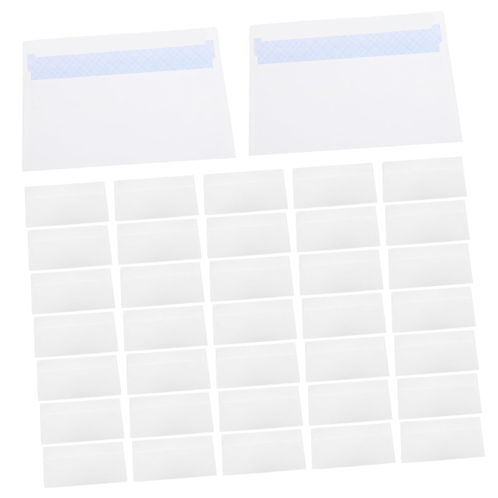 Self-Adhesive White Paper Envelopes, 50 Count
