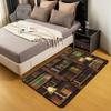 3D Bookshelf Retro-Style Rug, Modern Non-Slip Floor Mat for Bedroom, Office, Living Room or Hallway, 80 x 120 cm view 2