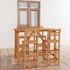 NQJIBUE Home Garden 5-Piece Outdoor Bar Set, Solid Acacia Wood view 1