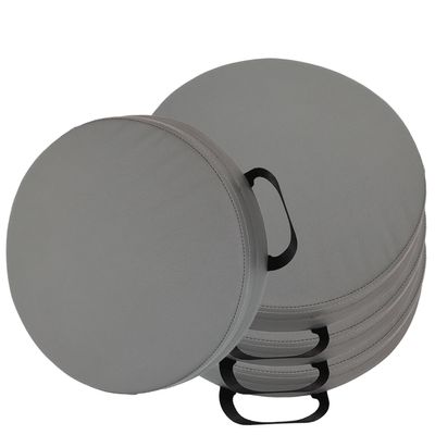 UICMNSI Round Stackable Foam & PU Floor Seat Cushions with Handle, Zipper, Multicolor, #4, 4-Pack, 40 x 8 cm/16 x 3 in