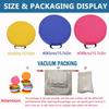 UICMNSI Round Stackable Foam & PU Floor Seat Cushions with Handle, Zipper, Multicolor, #4, 4-Pack, 40 x 8 cm/16 x 3 in view 2