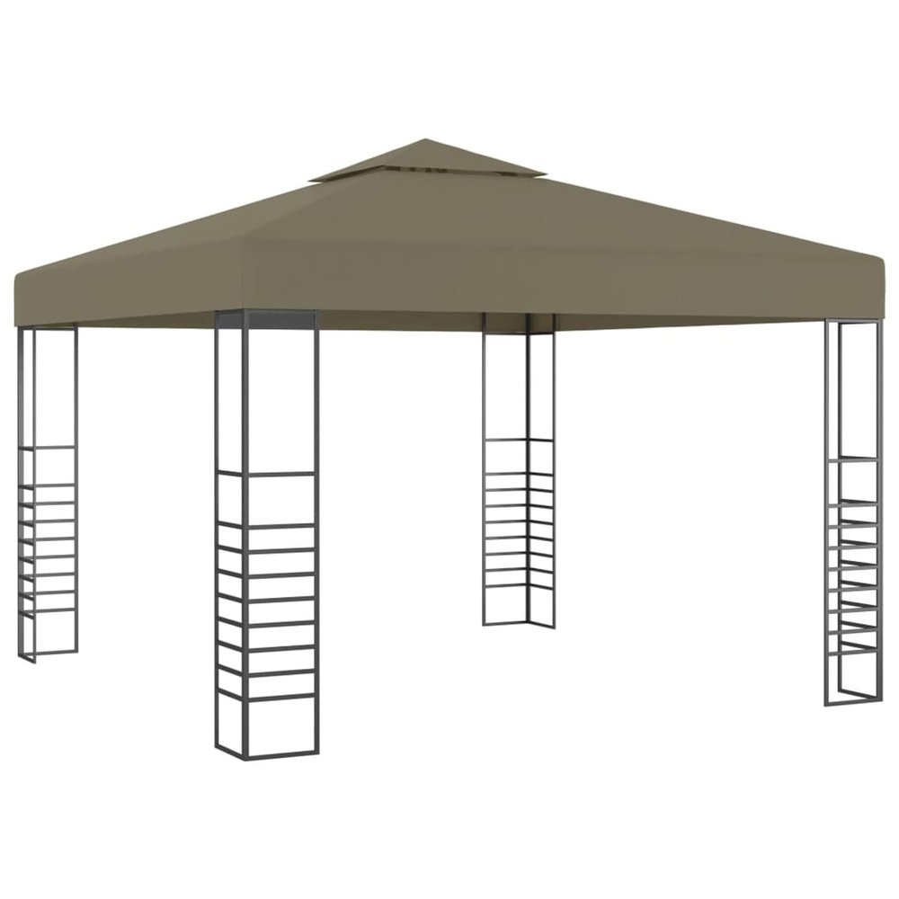 ShGaxin Garden Tent, Gazebo, Party Tent, Garden Gazebo, Pop-Up Gazebo, Racing Tent, Lean-To Gazebo, 3 x 3 m, Taupe, 180 g/m