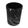 VILLFUL Marble-Effect PP Wastebasket for Office and Living Room, Black view 1