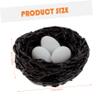 Cabilock Resin Bird Ornament with Cute Nest and Egg, Compact Garden Decor view 2