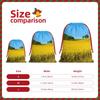 Canola Flower Field Drawstring Gift Bag, Soft Velvet, Reusable view 4