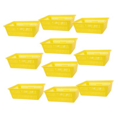 Yellow Plastic Baskets for Coins and Small Items