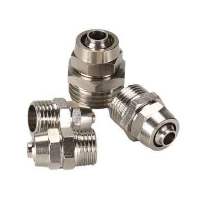 BYLSAGWHT BSPT 1-Piece Male Straight One-Touch Pneumatic Fittings, KLC6-M5/KLC4-01/KLC6-02/KLC8-01 (KL-PC8-02)