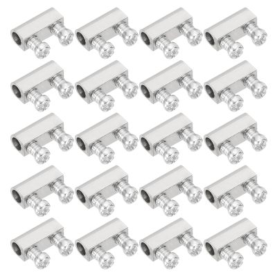 PATIKIL 5x4x10 mm Wire Rope Clips, 20-Pack, Nickel-Tone