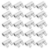 PATIKIL 5x4x10 mm Wire Rope Clips, 20-Pack, Nickel-Tone view 1
