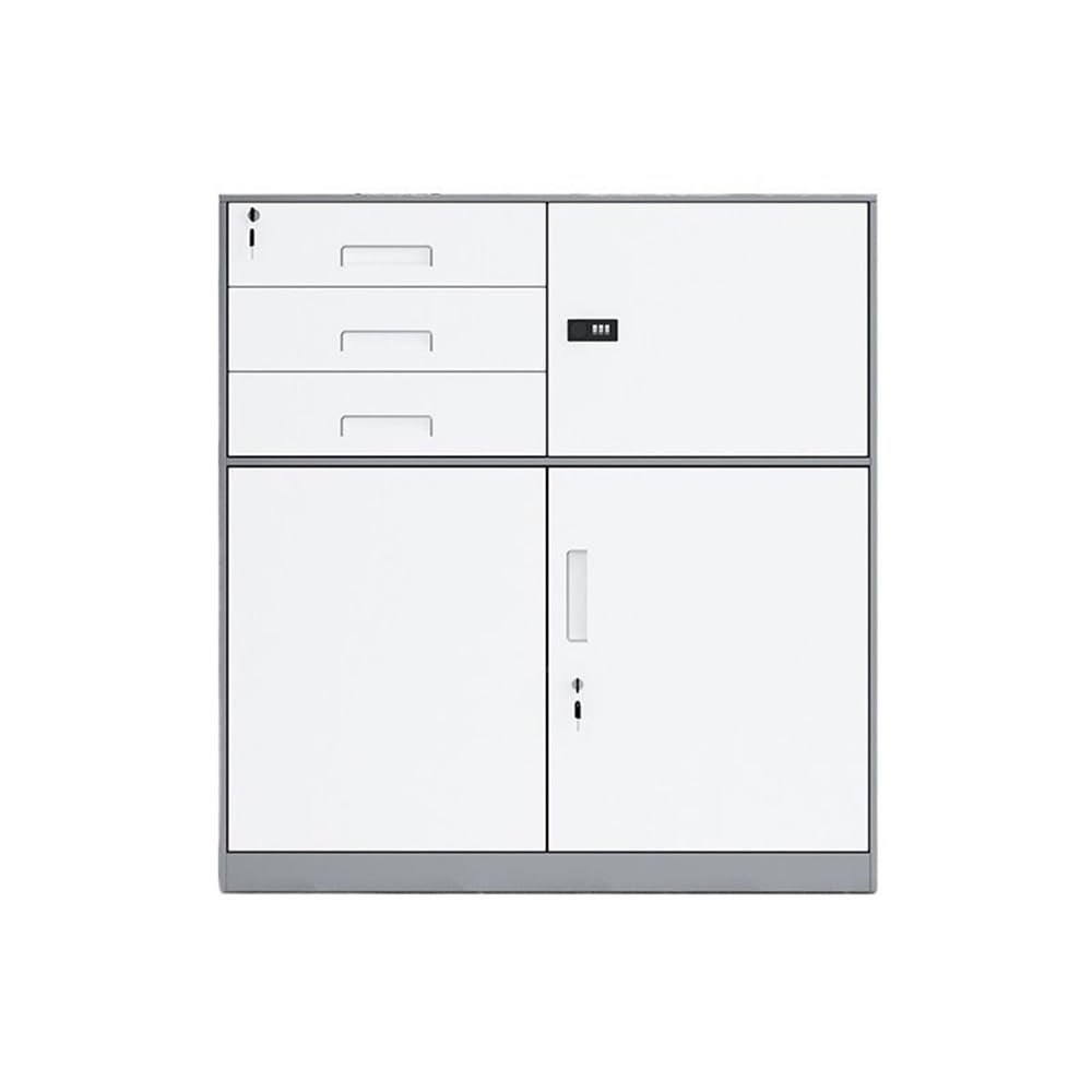 guiling-1986 Lockable Steel Filing Cabinet, Short Cabinet, Gray