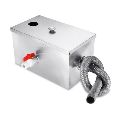 DIGNIFE Stainless Steel Grease Trap, 350 × 200 × 200 mm