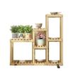 SUNMME Wooden Plant Stand, Tiered Flower Rack for Indoor and Outdoor Use, Patio and Garden (Blue/Brown, 65 x 65 x 25 cm; Solid Color, 90 x 90 x 25 cm) view 1