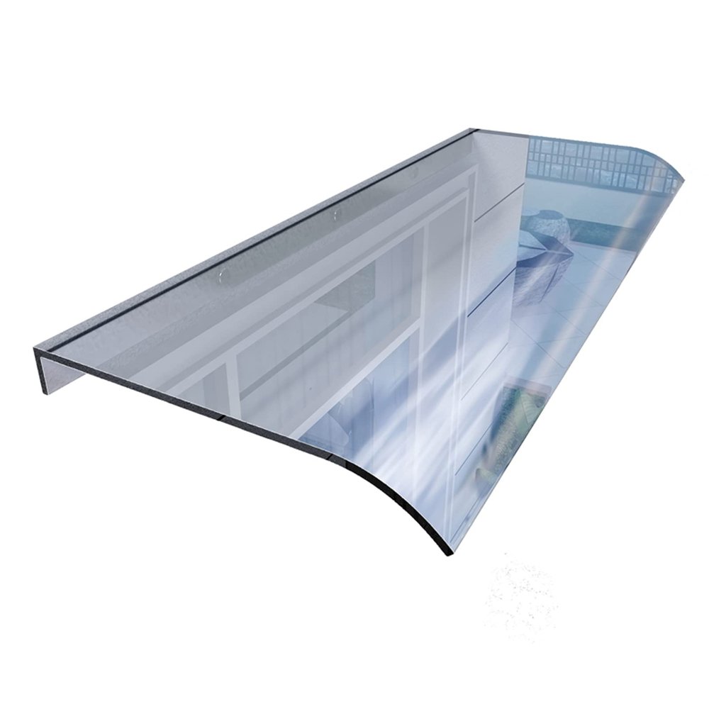 Modern Design Canopy Awning for Front and Rear, Transparent, Self-Cleaning, 40 x 180 cm