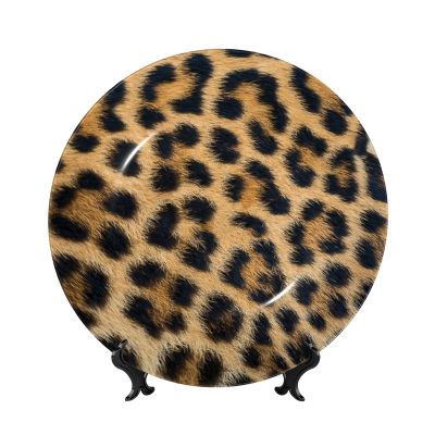 ESNAIUVCD Bone China Decorative Plate with Display Stand