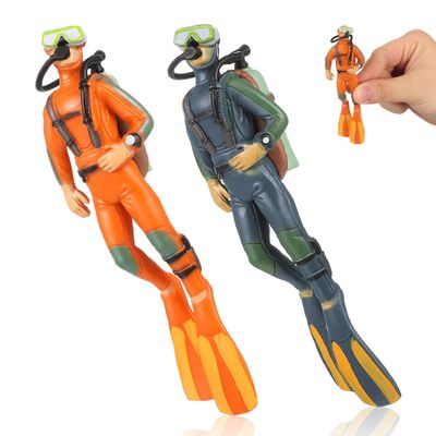 Milisten Set of 2 Miniature Diver Figurines for Aquariums