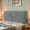 DOSYCOVUR Velvet Headboard Cover for Single, Double and King-Size Beds, Washable, Dustproof, Gray, 120 cm view 1