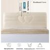 DOSYCOVUR Velvet Headboard Cover for Single, Double and King-Size Beds, Washable, Dustproof, Gray, 120 cm view 2