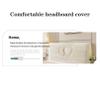 DOSYCOVUR Velvet Headboard Cover for Single, Double and King-Size Beds, Washable, Dustproof, Gray, 120 cm view 3
