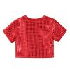 Kids' Sleeveless Sequin Top, Shiny Party Costume Shirt view 4