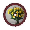 Daffodil Bouquet Plaid Christmas Tree Skirt view 1