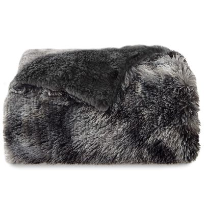 Super-Soft Reversible Woven Blanket for Sofa or Bed, 200.7 x 231.1 cm