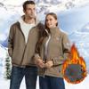 BFDSGWQ Men's Two-Layer Hooded Fleece Jacket with Full-Zip and Pockets (Blue, M) view 2