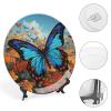 NONHAI Decorative Bone China Butterfly Plate, 6 in, with Display Stand view 4
